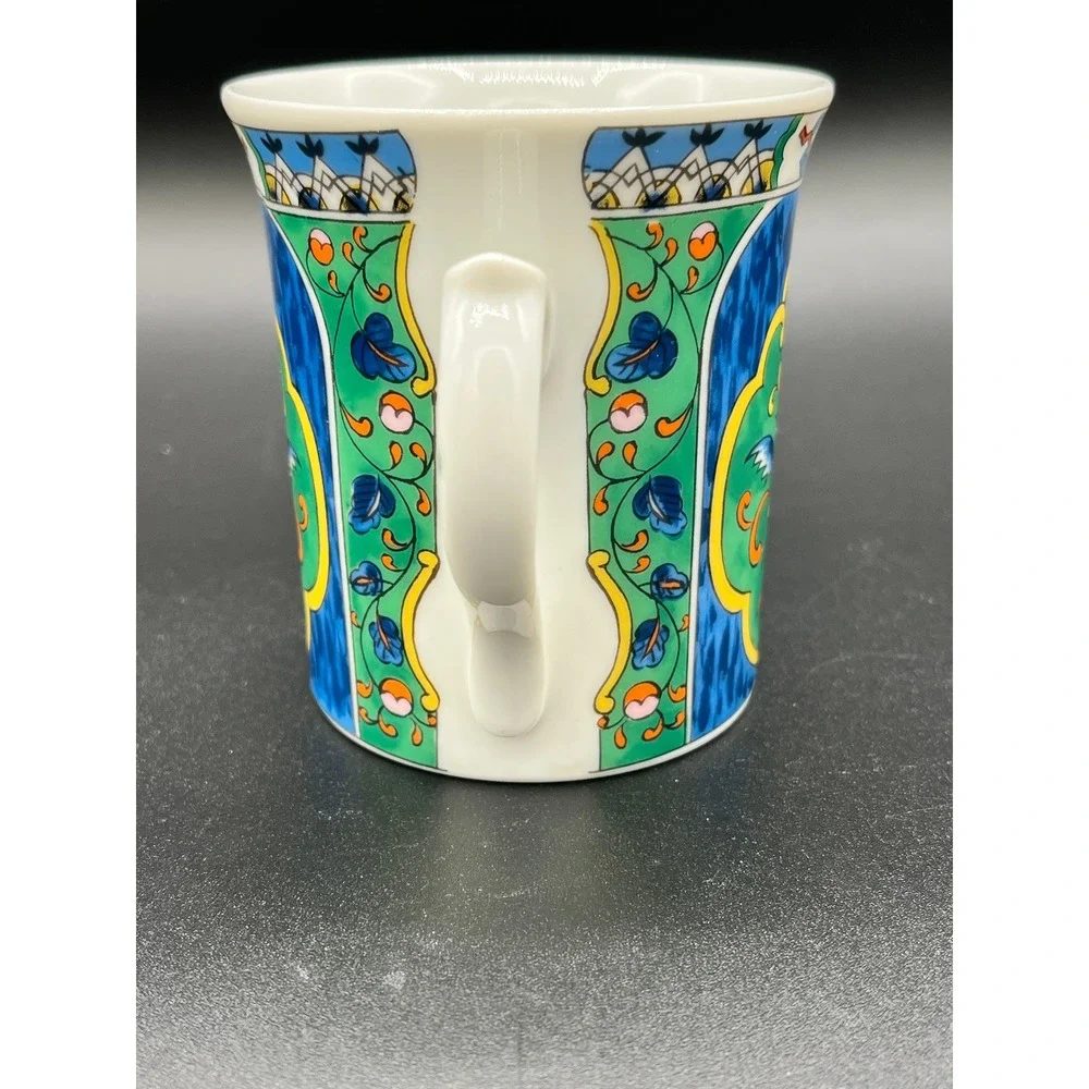 Pier 1 Imports‎ Floral Coffee Mug, Japanese Style Decorative Tea Cup Collectible